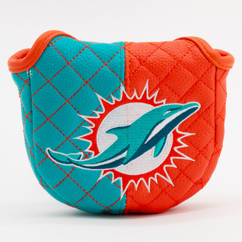 Miami Dolphins Split Quilted Golf Mallet Putter Cover