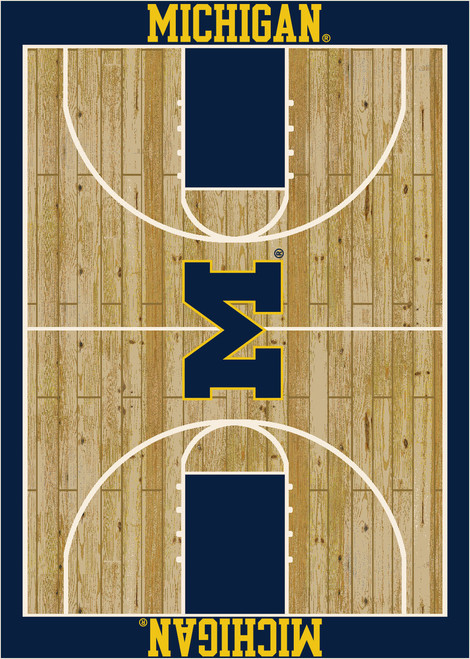 Michigan Wolverines Courtside Area Rug
