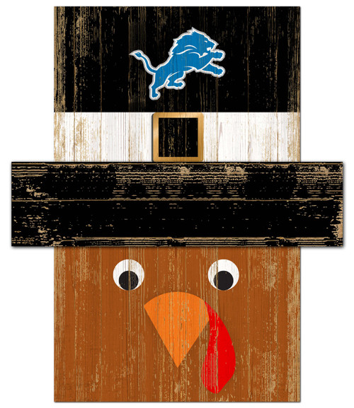 Detroit Lions 6" x 5" Turkey Head