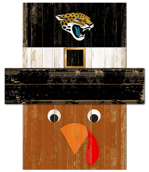 Jacksonville Jaguars 6" x 5" Turkey Head