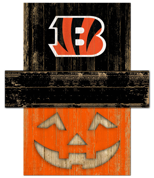 Cincinnati Bengals Pumpkin Head Sign