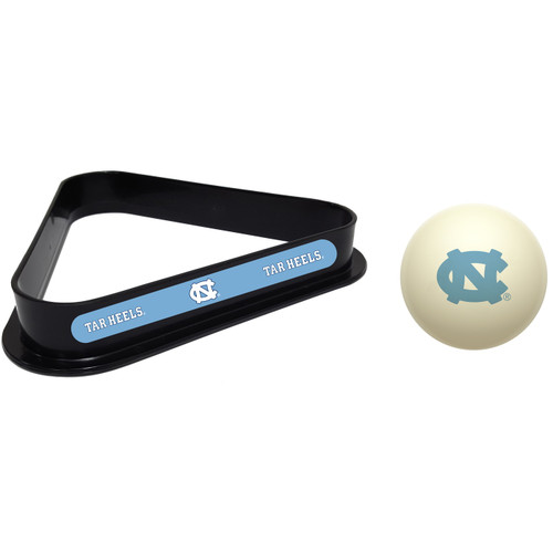 North Carolina Tar Heels Cue Ball & 8 Ball Billiard Rack