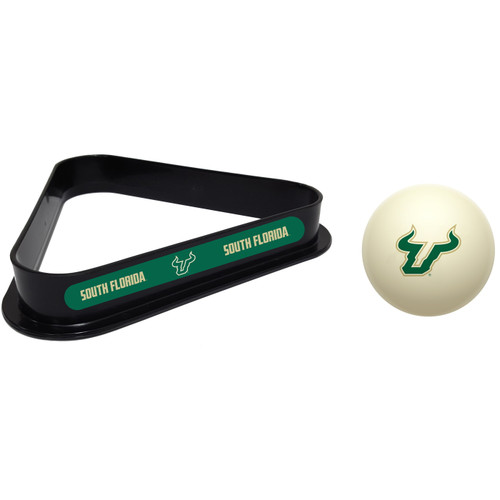 South Florida Bulls Cue Ball & 8 Ball Billiard Rack