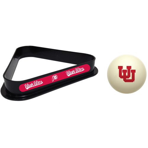 Utah Utes Cue Ball & 8 Ball Billiard Rack