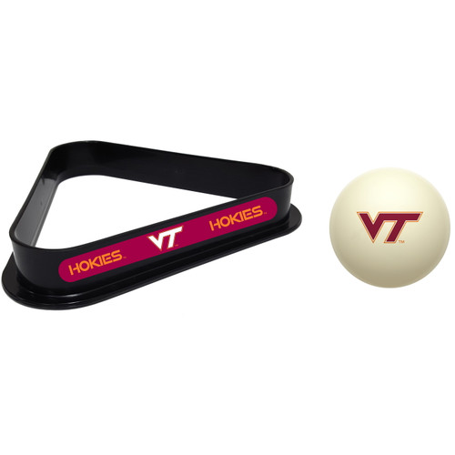 Virginia Tech Hokies Cue Ball & 8 Ball Billiard Rack