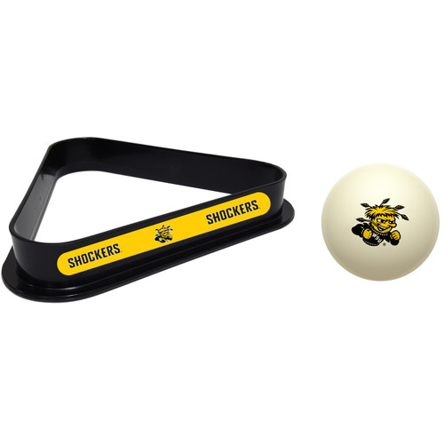 Wichita State Shockers Cue Ball & 8 Ball Billiard Rack