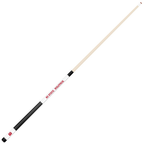North Carolina State Wolfpack White Laser Etched Pool Cue