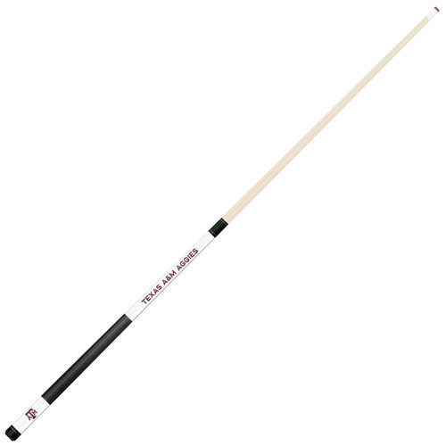 Texas A&M Aggies White Laser Etched Pool Cue
