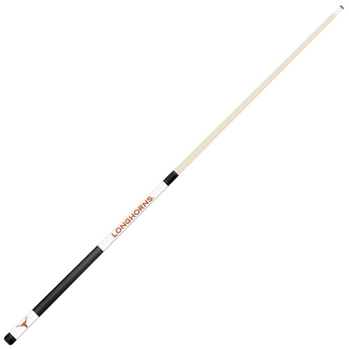 Texas Longhorns White Laser Etched Pool Cue