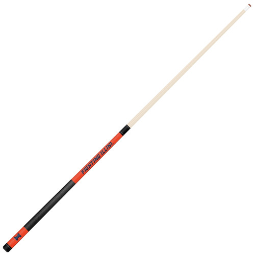 Illinois Fighting Illini Color Laser Etched Pool Cue