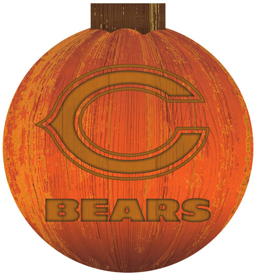 Chicago Bears 12" Halloween Pumpkin Sign