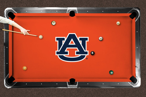 Auburn Tigers Logo Pool Table Cloth