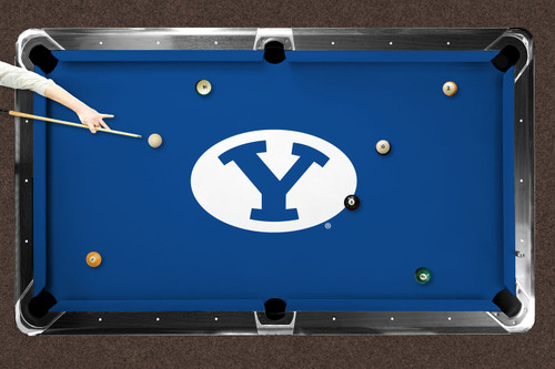 BYU Cougars Logo Pool Table Cloth