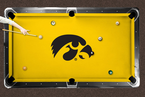 Iowa Hawkeyes Logo Pool Table Cloth