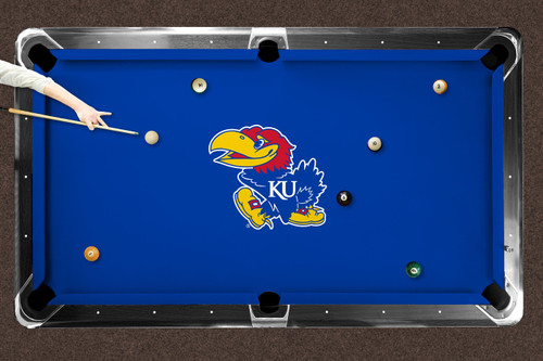 Kansas Jayhawks Logo Pool Table Cloth