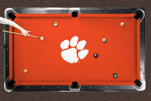 Clemson Tigers Logo Pool Table Felt