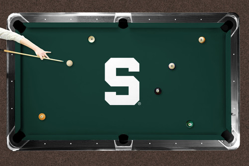 Michigan State Spartans Logo Pool Table Cloth