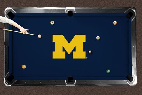 Michigan Wolverines Logo Pool Table Cloth