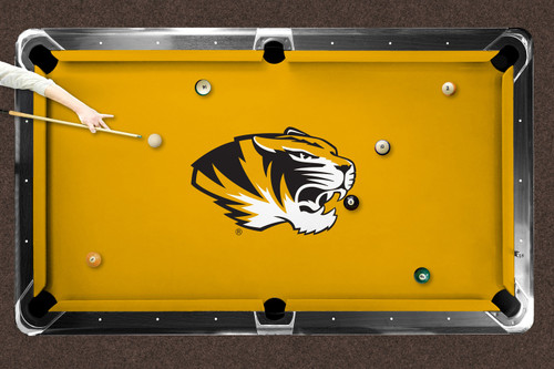 Missouri Tigers Logo Pool Table Cloth