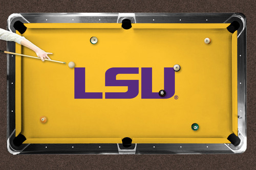 LSU Tigers Logo Pool Table Felt