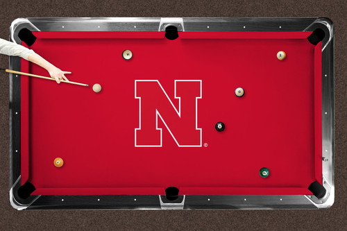Nebraska Cornhuskers Logo Pool Table Cloth