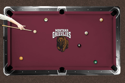 Montana Grizzlies Logo Pool Table Cloth