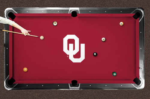 Oklahoma Sooners Logo Pool Table Cloth
