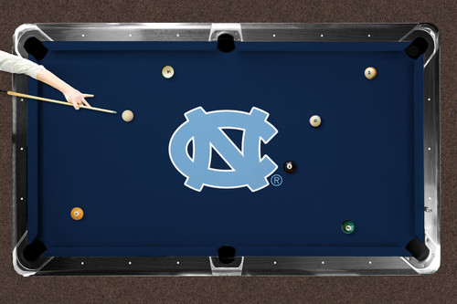 North Carolina Tar Heels Logo Pool Table Felt