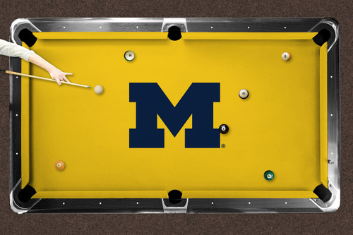Michigan Wolverines Logo Pool Table Felt