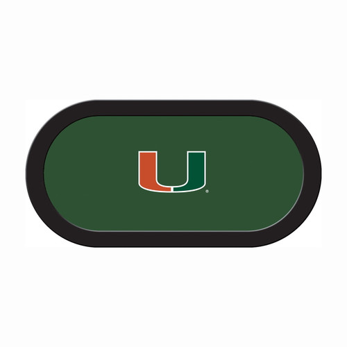 Miami Hurricanes 48" x 96" Texas Hold'em Poker Table Felt