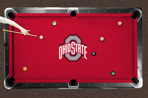 Ohio State Buckeyes Logo Pool Table Cloth