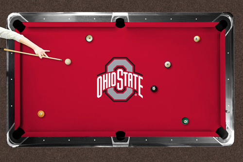 Ohio State Buckeyes Logo Pool Table Cloth