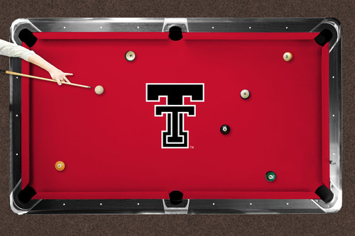 Texas Tech Red Raiders Logo Pool Table Cloth