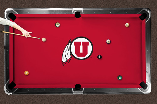 Utah Utes Logo Pool Table Cloth