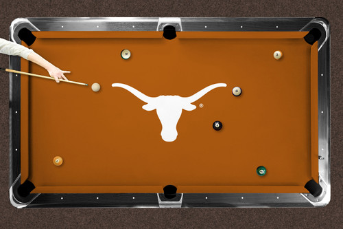 Texas Longhorns Logo Pool Table Cloth