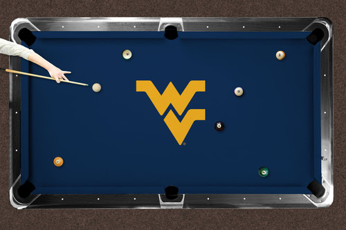 West Virginia Mountaineers Logo Pool Table Cloth