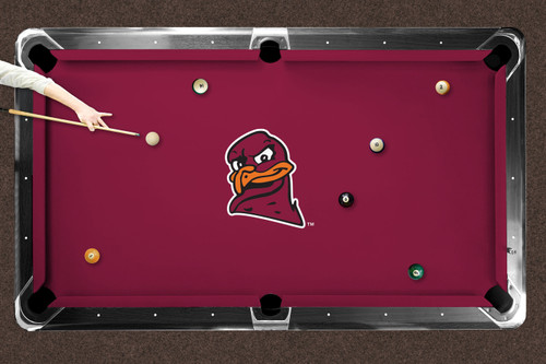 Virginia Tech Hokies Logo Pool Table Felt