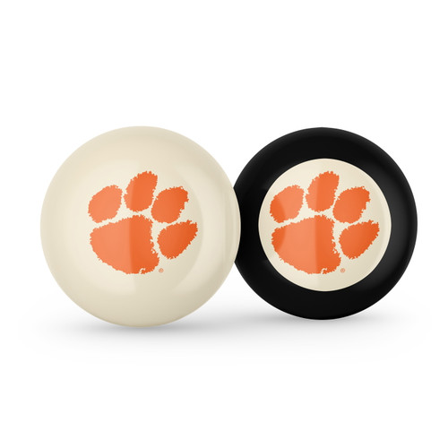 Clemson Tigers Billiard Cue Ball & 8 Ball Combo