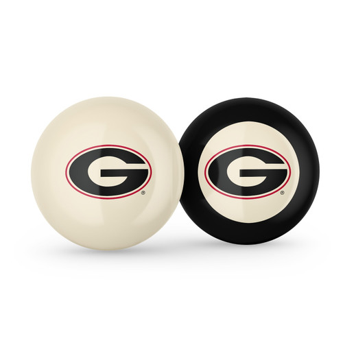 Georgia Bulldogs Billiard Cue Ball & 8 Ball Combo