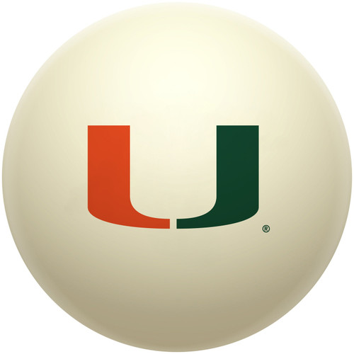 Miami Hurricanes Billiard Cue Ball