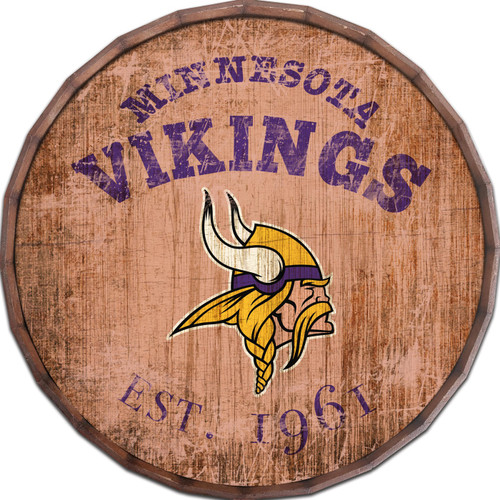 Minnesota Vikings Established Date 24" Barrel Top