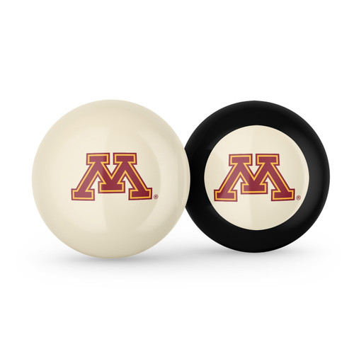Minnesota Golden Gophers Billiard Cue Ball & 8 Ball Combo