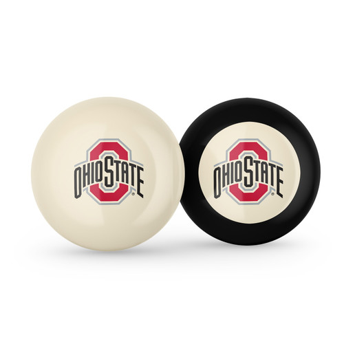 Ohio State Buckeyes Billiard Cue Ball & 8 Ball Combo