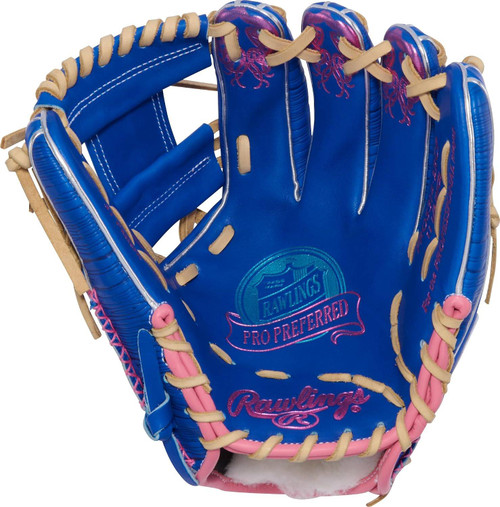 Rawlings Pro Preferred 11.5" Baseball Glove - Right Hand Throw - Royal/Pink