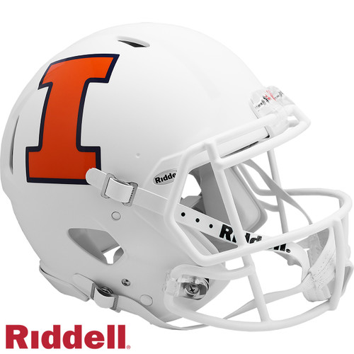 Illinois Fighting Illini Speed Authentic White Football Helmet