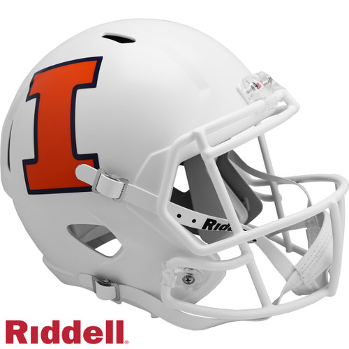 Illinois Fighting Illini Speed Collectible White Football Helmet