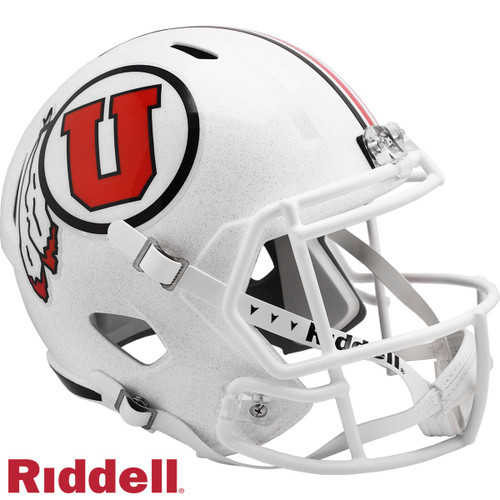 Utah Utes Speed Collectible White Football Helmet
