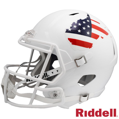West Virginia Mountaineers Speed Collectible Stars & Stripes Football Helmet