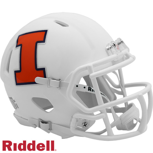 Illinois Fighting Illini Speed Mini White Football Helmet