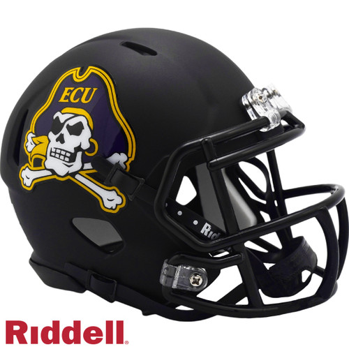 East Carolina Pirates Speed Mini Matte Black Football Helmet